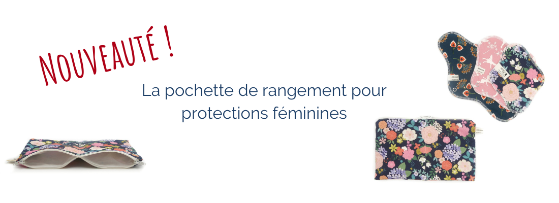 Serviettes hygiéniques lavables en coton biologique - Made in France